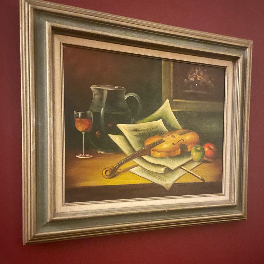 Vintage canvas painting